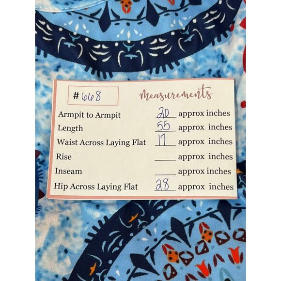 NWT Hount Blue Red Geometric Design Sleeveless Soft Stretchy Maxi Dress Size XL - Picture 8 of 8